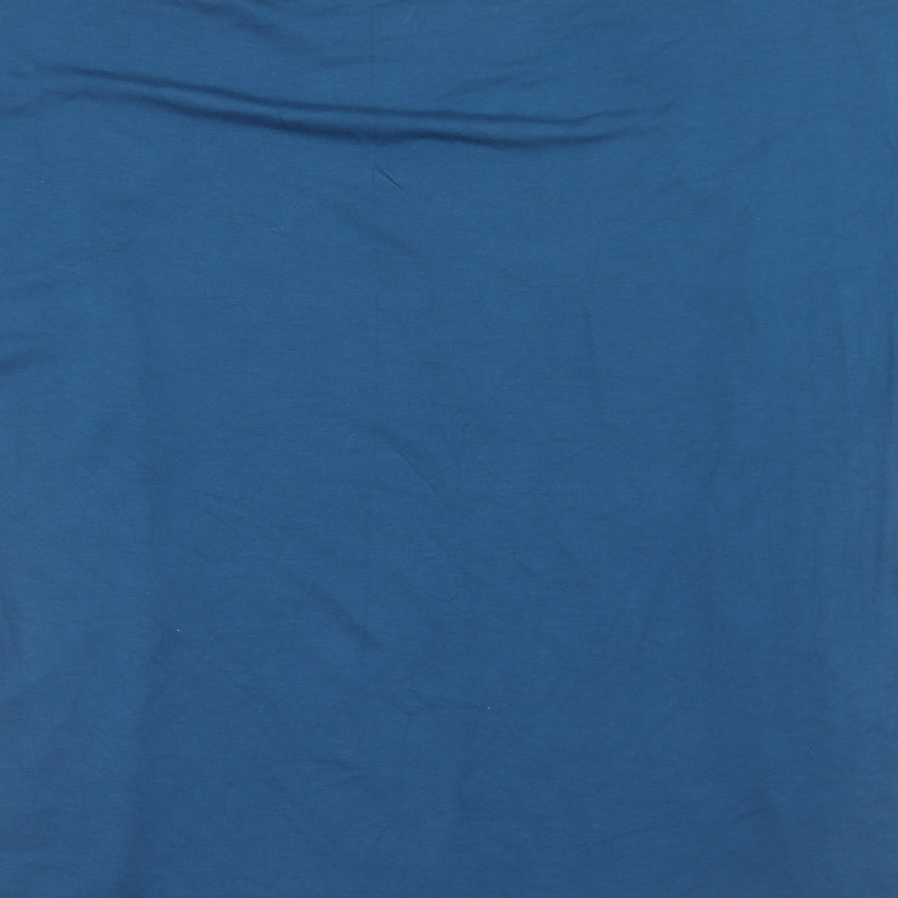Marks and Spencer Womens Blue Polyester Basic Blouse Size 12 Round Neck