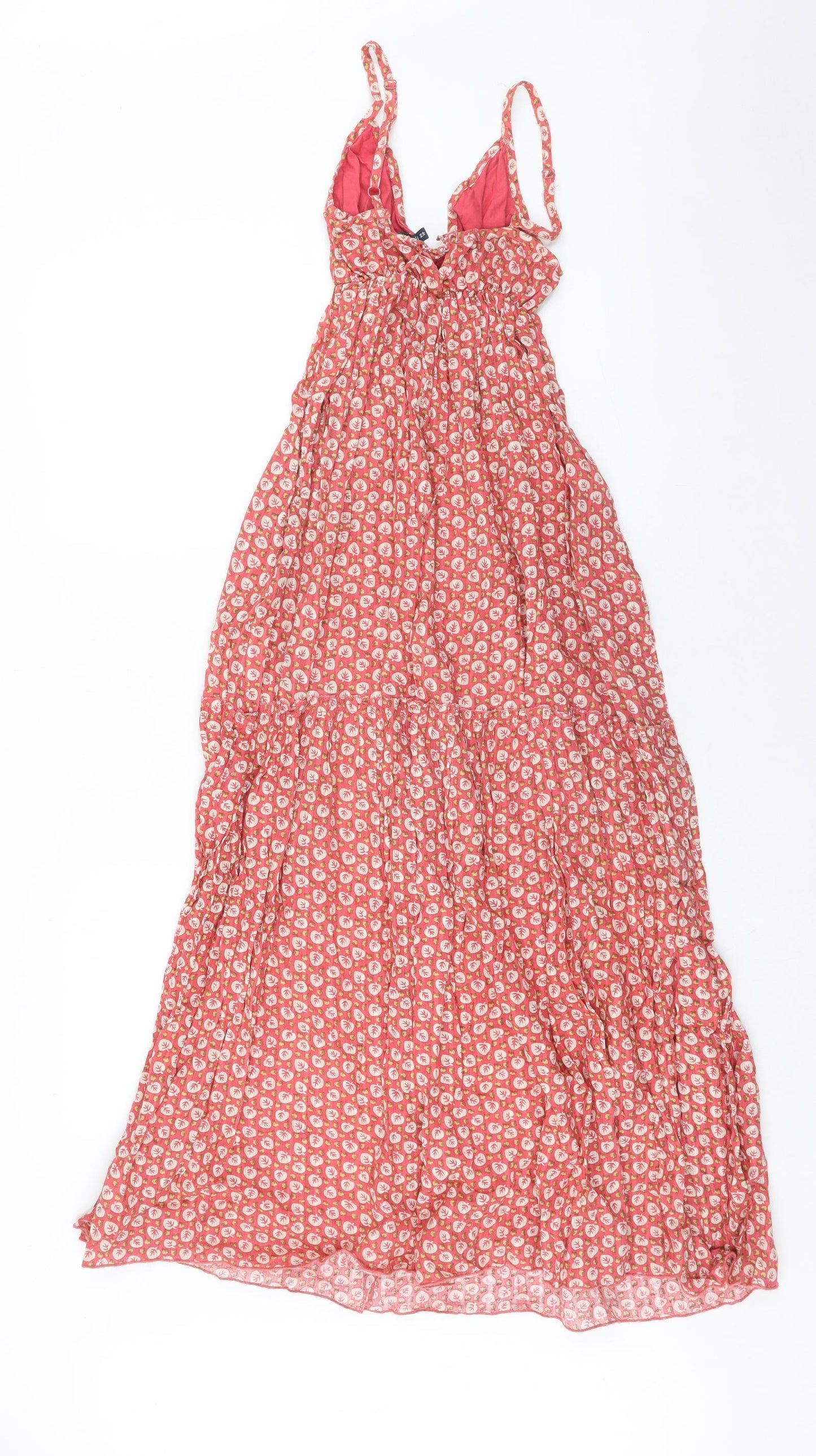 Gap Womens Pink Floral Cotton Trapeze & Swing Size XS V-Neck Pullover