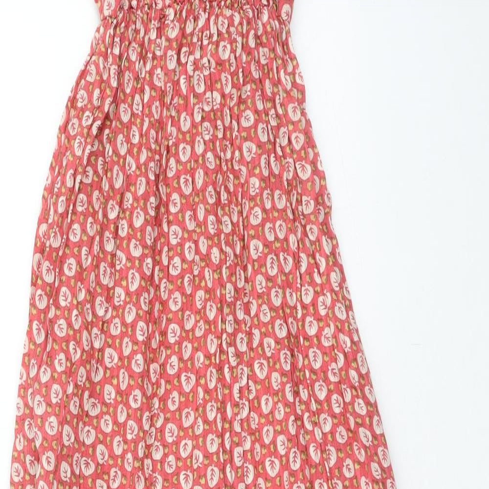 Gap Womens Pink Floral Cotton Trapeze & Swing Size XS V-Neck Pullover