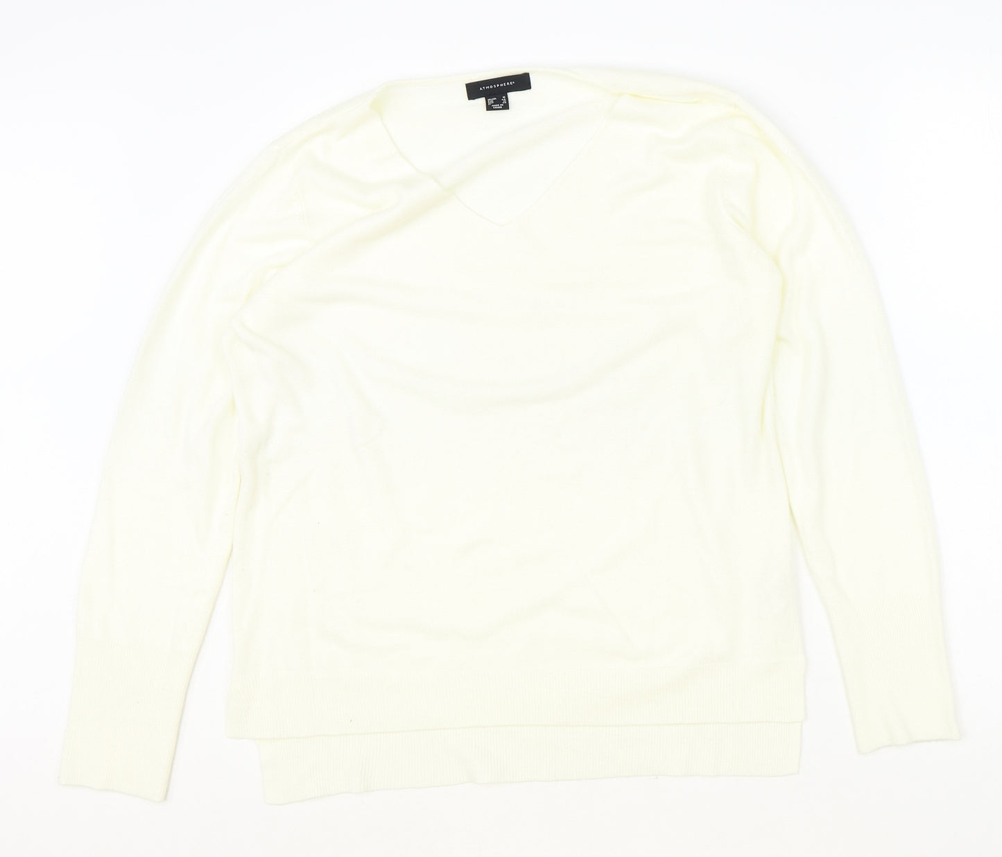 Atmosphere Womens Ivory Scoop Neck Acrylic Pullover Jumper Size 16