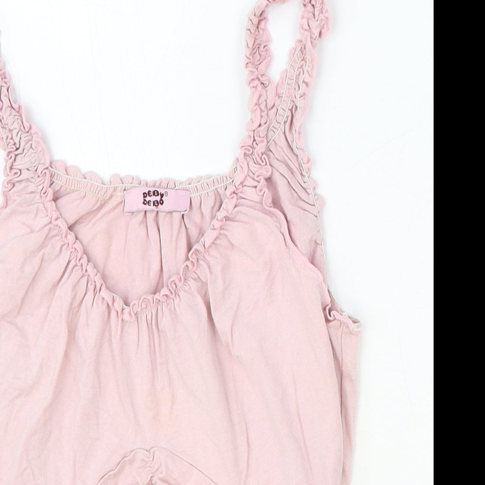 Deby Debo Womens Pink Polyester Camisole Tank Size S V-Neck - Ruched