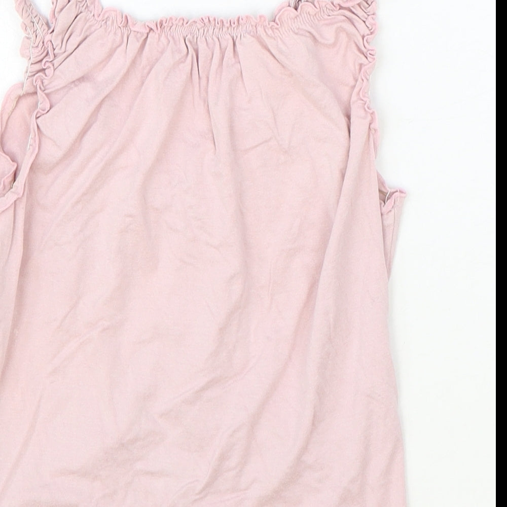 Deby Debo Womens Pink Polyester Camisole Tank Size S V-Neck - Ruched