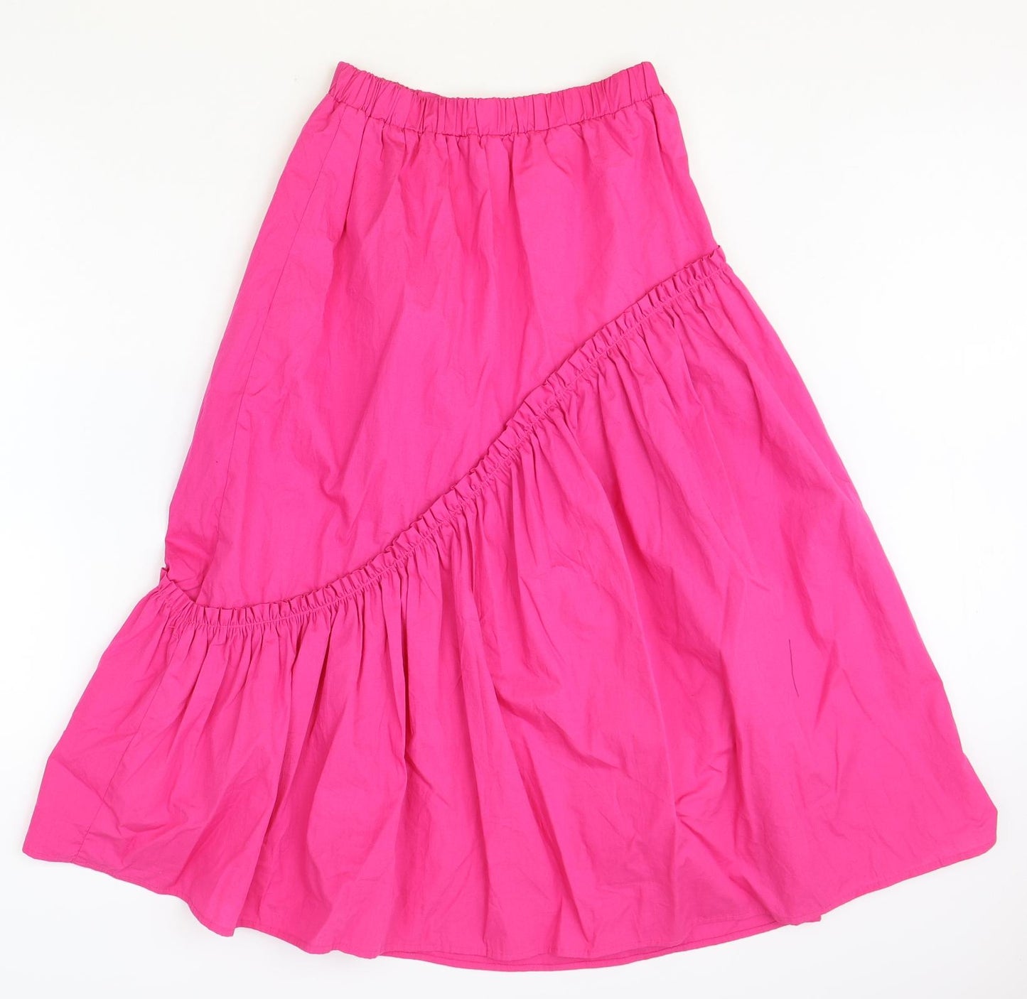 Primark Womens Pink Cotton Peasant Skirt Size 8