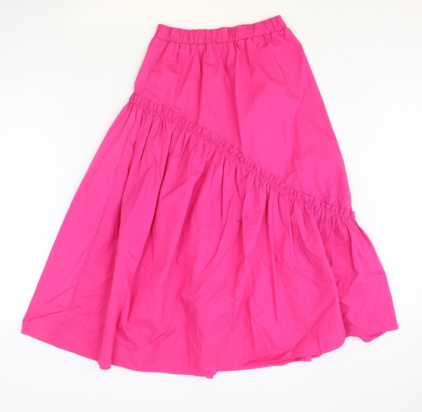 Primark Womens Pink Cotton Peasant Skirt Size 8