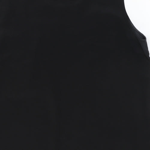 essence Womens Black Polyester Basic Tank Size 22 Round Neck