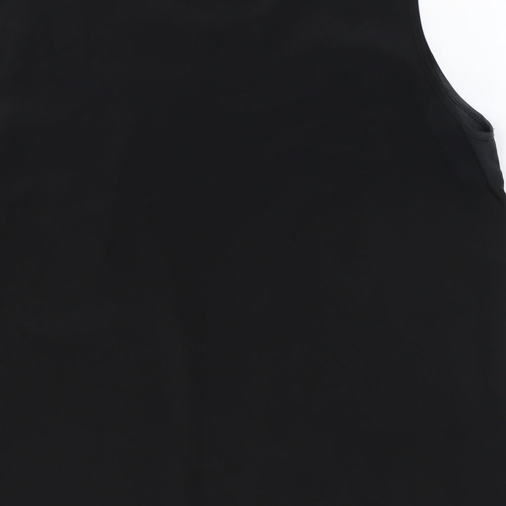 essence Womens Black Polyester Basic Tank Size 22 Round Neck