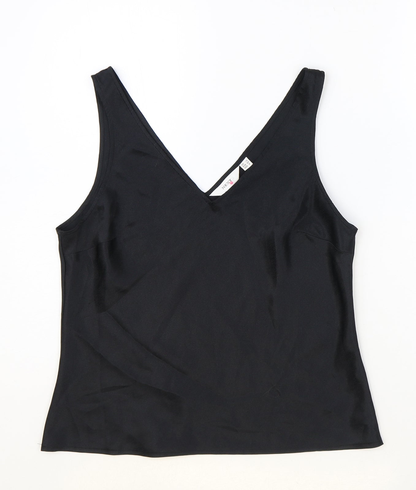 NEXT Womens Black Nylon Basic Tank Size 12 V-Neck