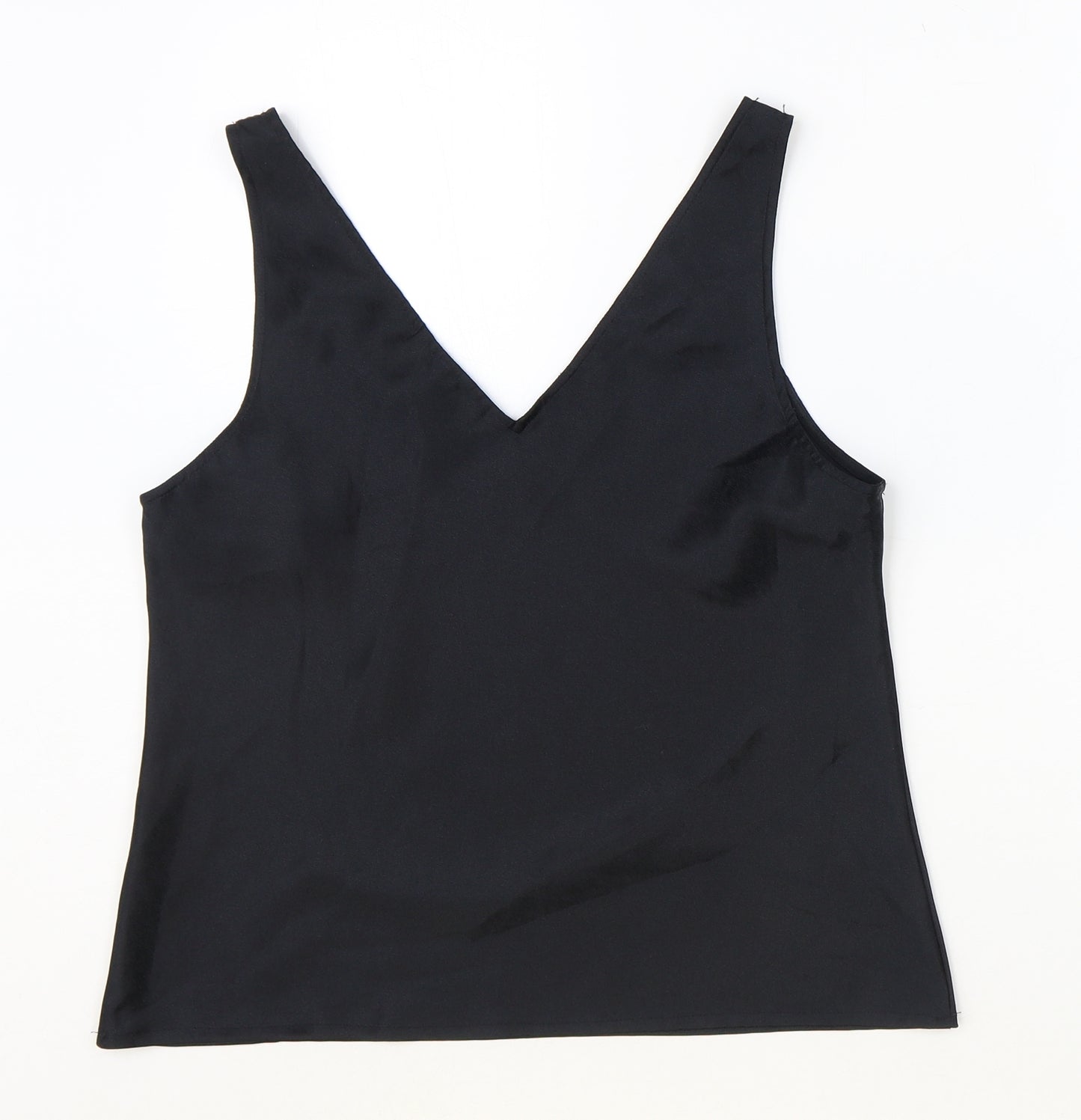 NEXT Womens Black Nylon Basic Tank Size 12 V-Neck