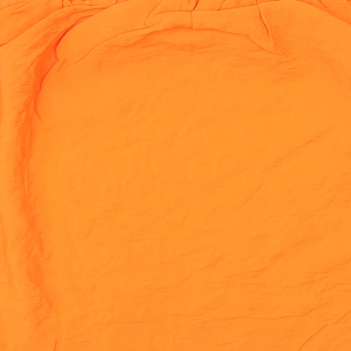 Marks and Spencer Womens Orange Viscose Basic Blouse Size 14 Off the Shoulder