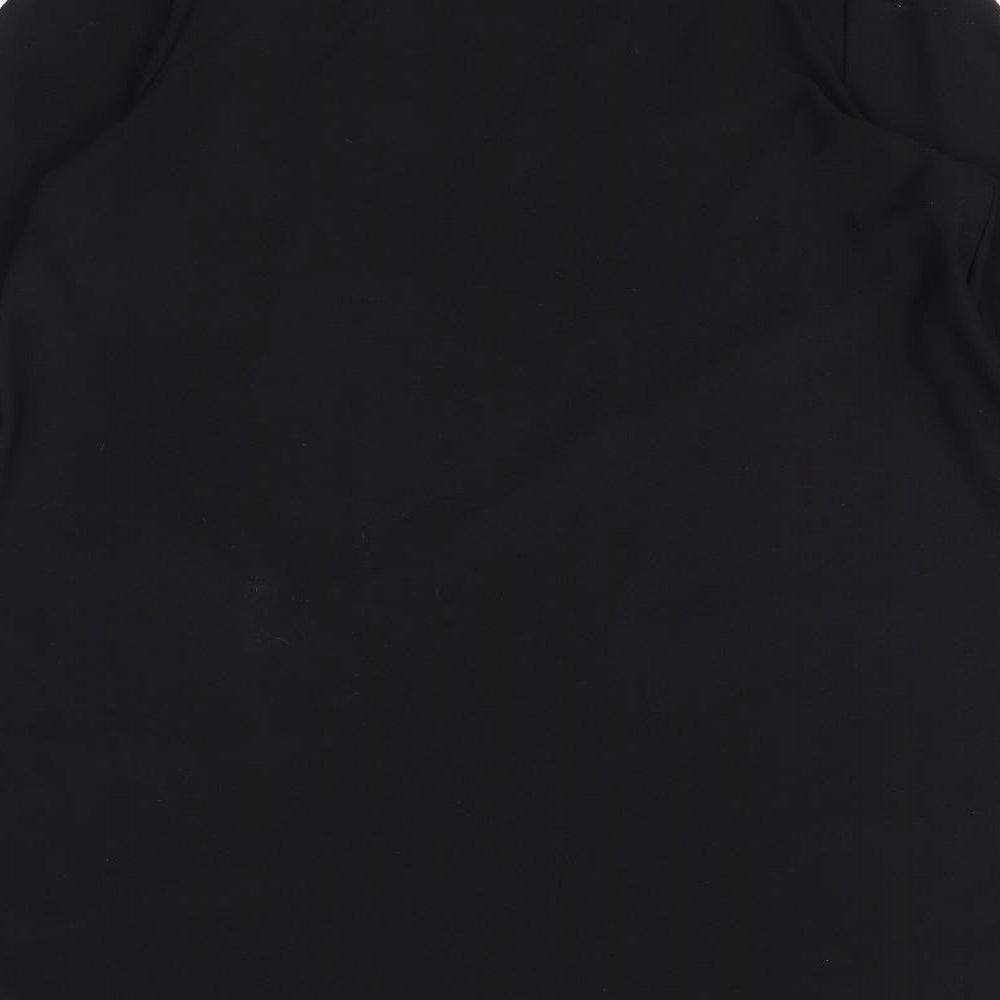 River Island Womens Black Polyester Trapeze & Swing Size 10 Mock Neck Pullover