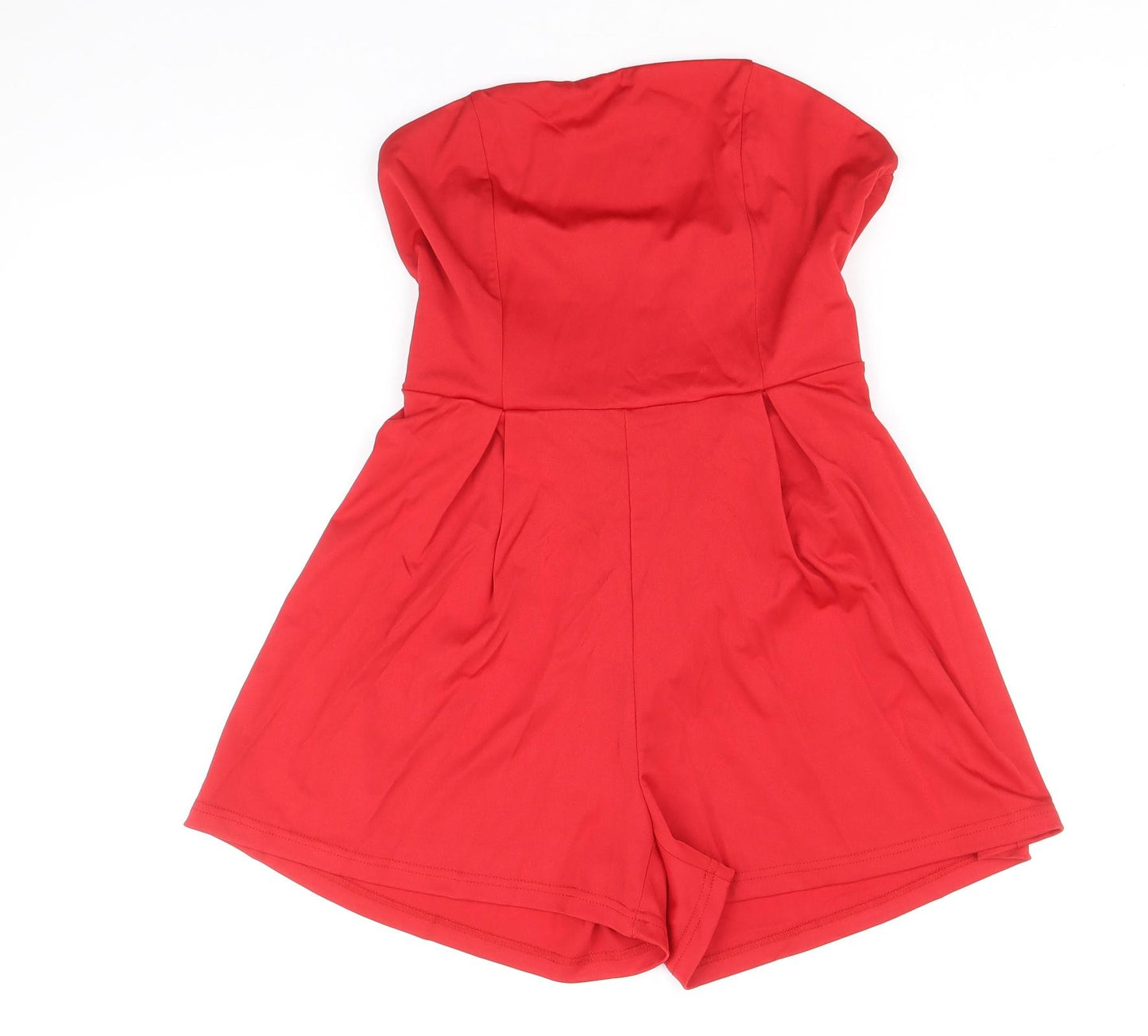 Yoins Womens Red Polyester Playsuit One-Piece Size 12 Zip