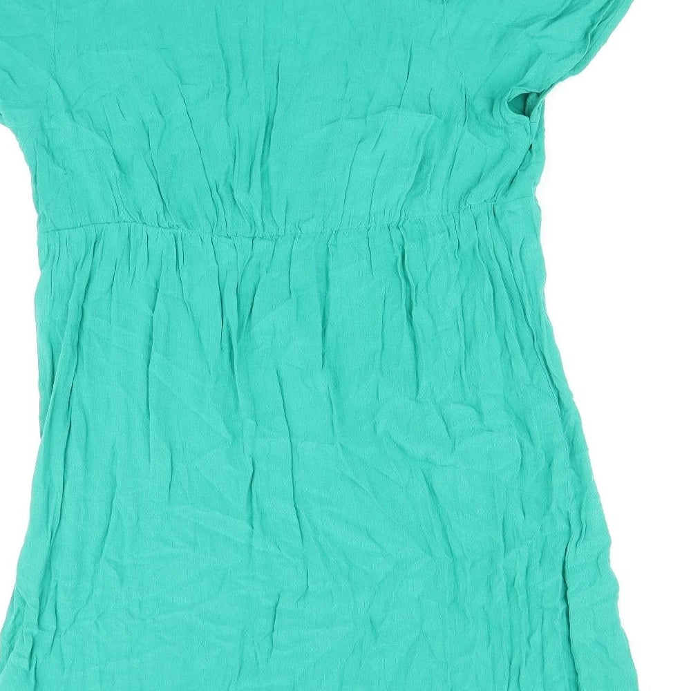 Primark Womens Green Viscose A-Line Size 16 V-Neck Pullover