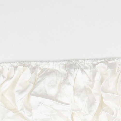 Zara Womens White Viscose Cropped Blouse Size M Off the Shoulder - Bardot