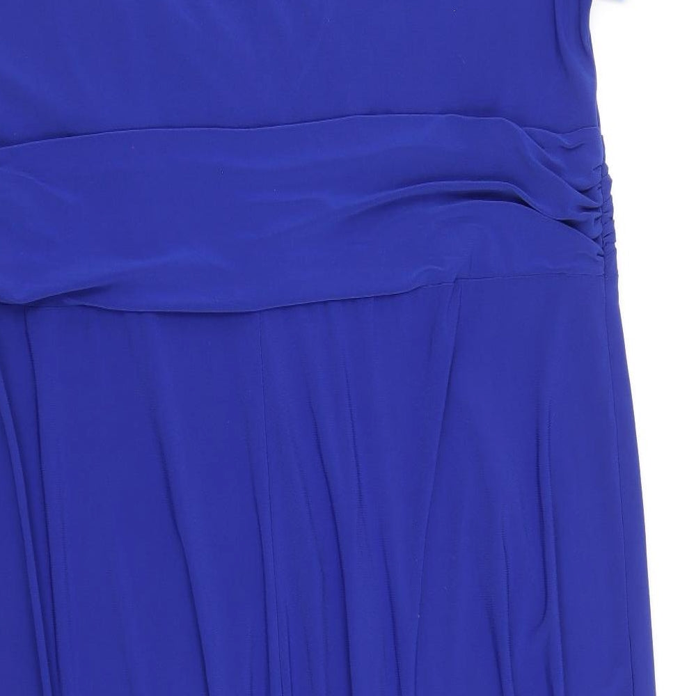 Joanna Hope Womens Blue Polyester Trapeze & Swing Size 22 V-Neck Pullover