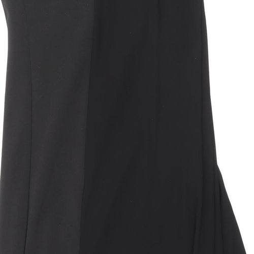 River Island Womens Black Polyester A-Line Size 8 Round Neck Zip