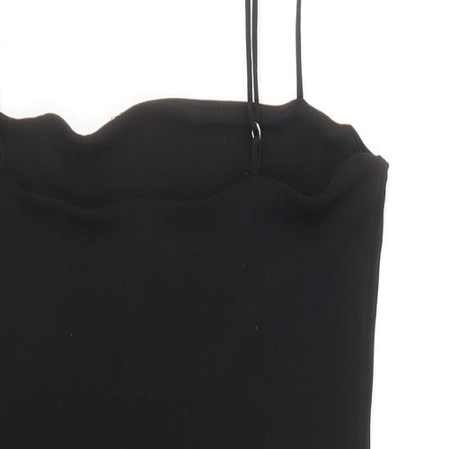 H&M Womens Black Polyester Bodysuit One-Piece Size 10 Snap