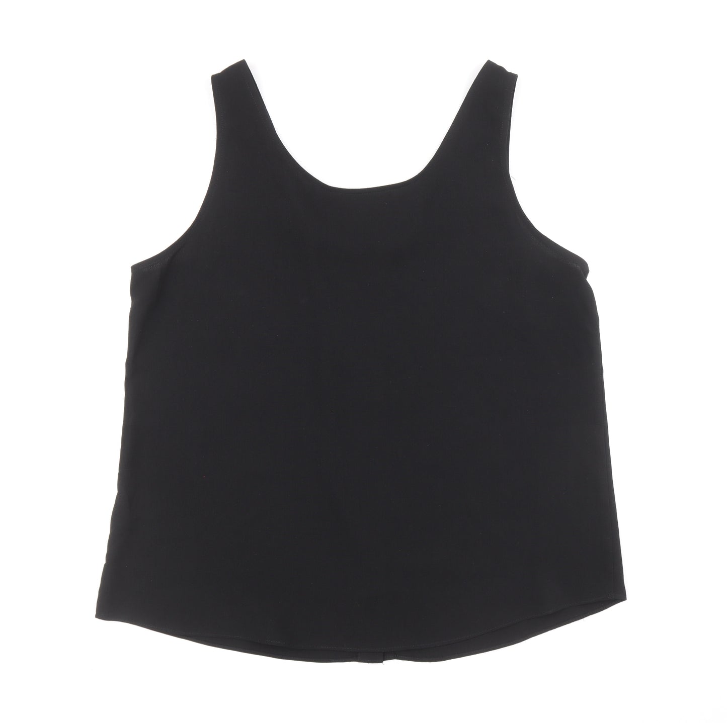 TU Womens Black Polyester Basic Tank Size 16 Scoop Neck