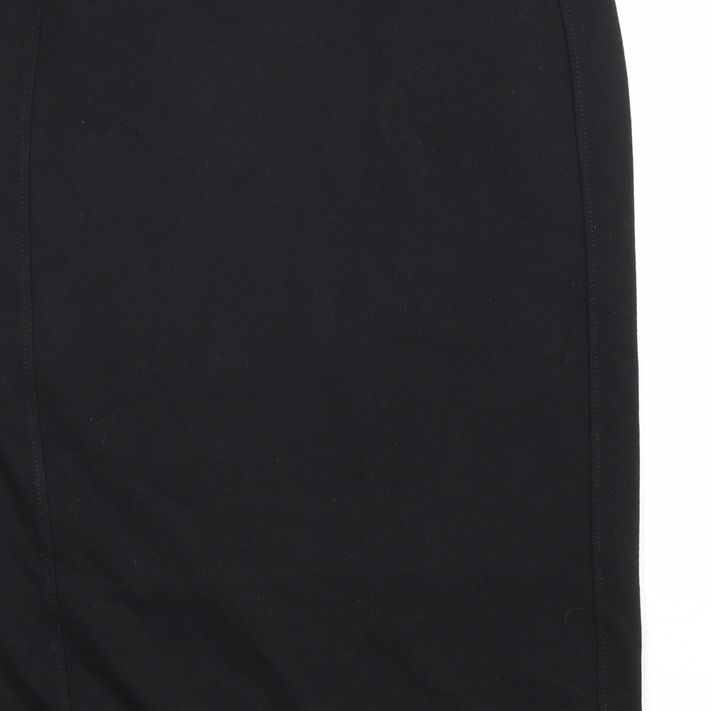 Marks and Spencer Womens Black Polyester Straight & Pencil Skirt Size 14