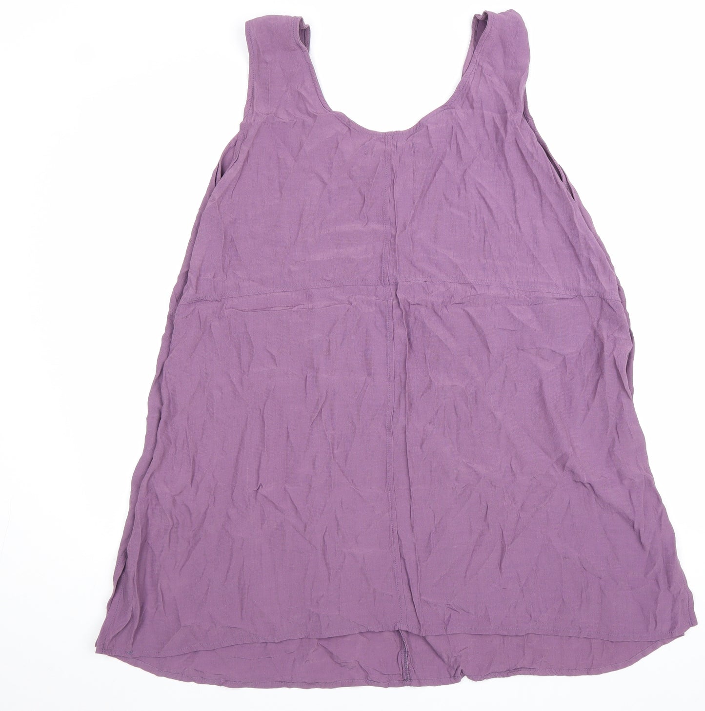 B.B Womens Purple Viscose A-Line Size 2XL Scoop Neck Pullover