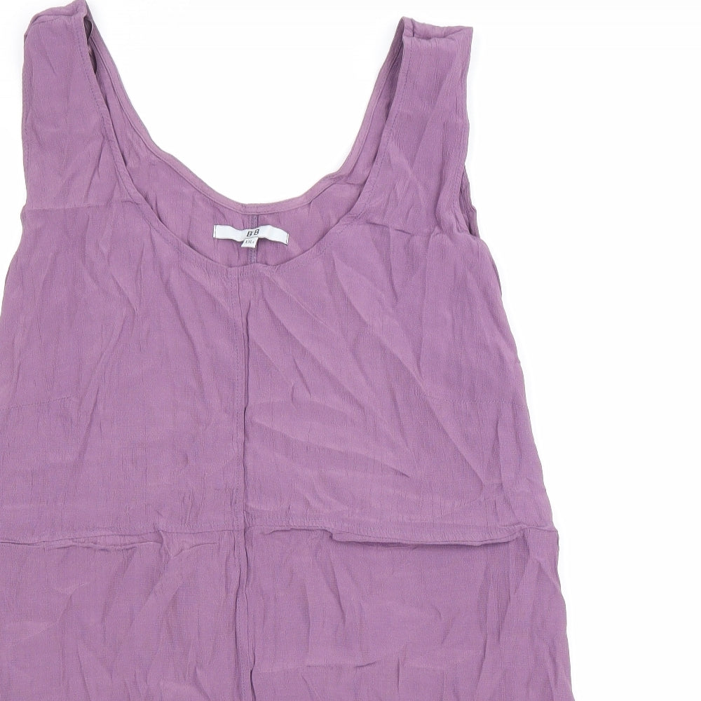 B.B Womens Purple Viscose A-Line Size 2XL Scoop Neck Pullover