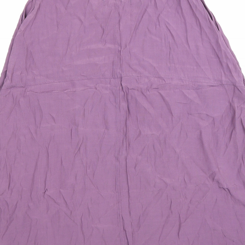 B.B Womens Purple Viscose A-Line Size 2XL Scoop Neck Pullover