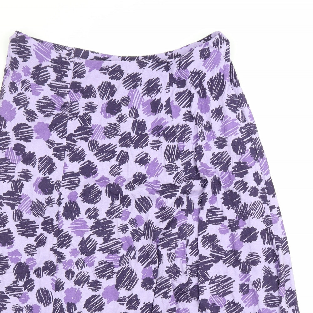 Eastex Womens Purple Geometric Polyester Swing Skirt Size 16