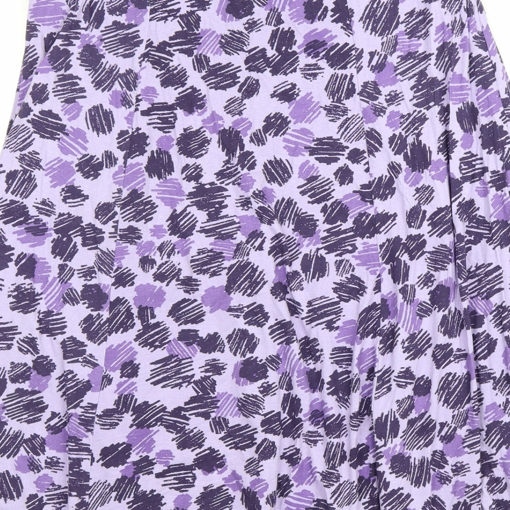 Eastex Womens Purple Geometric Polyester Swing Skirt Size 16