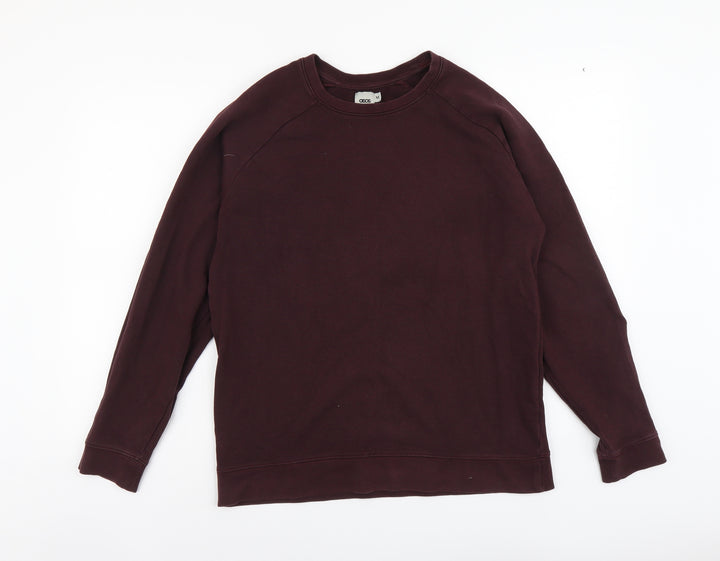 ASOS Mens Purple Cotton Pullover Sweatshirt Size M