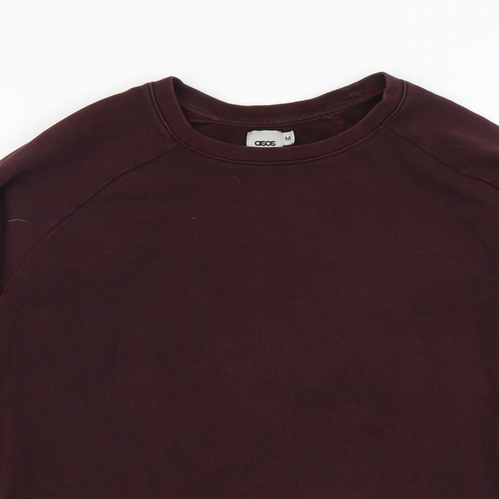 ASOS Mens Purple Cotton Pullover Sweatshirt Size M