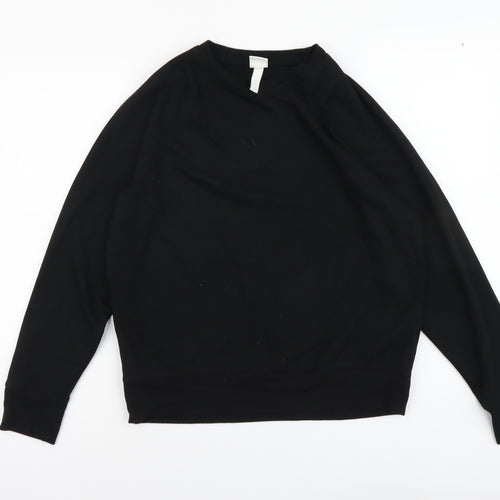 H&M Womens Black Cotton Pullover Sweatshirt Size S Pullover