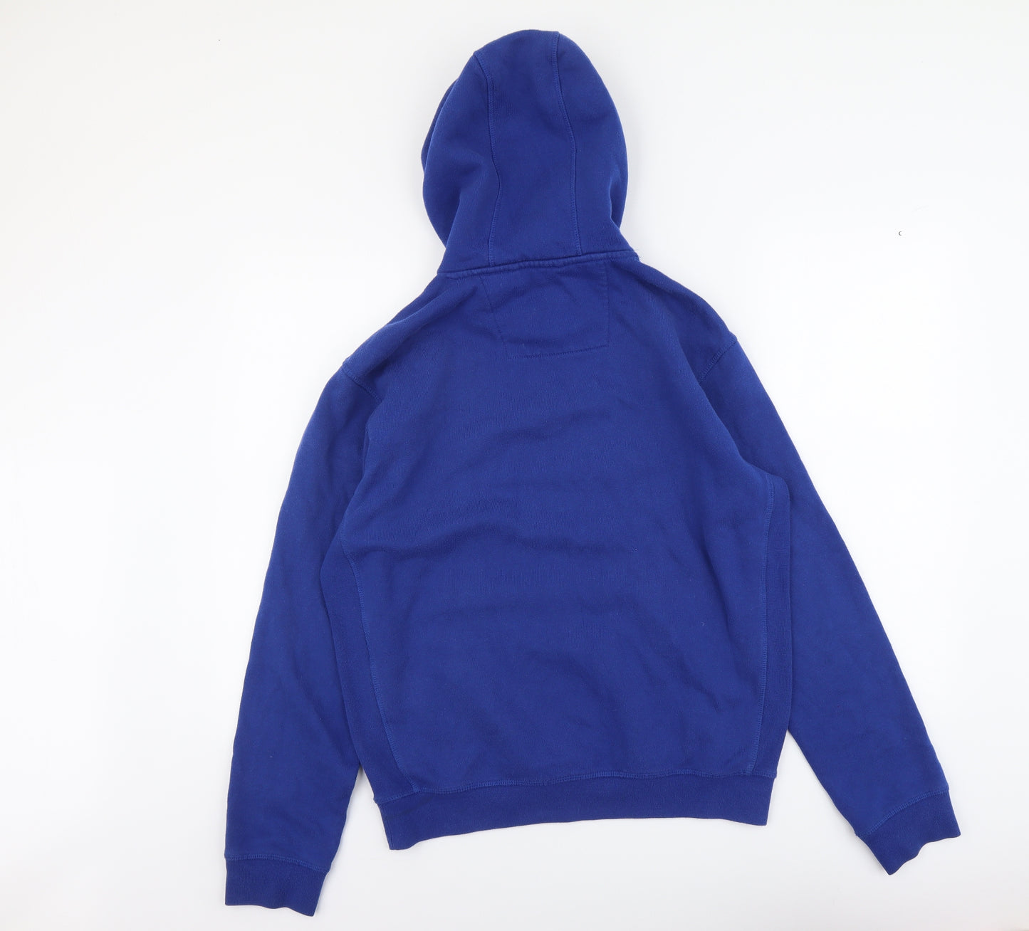 Crew Clothing Mens Blue Cotton Pullover Hoodie Size M