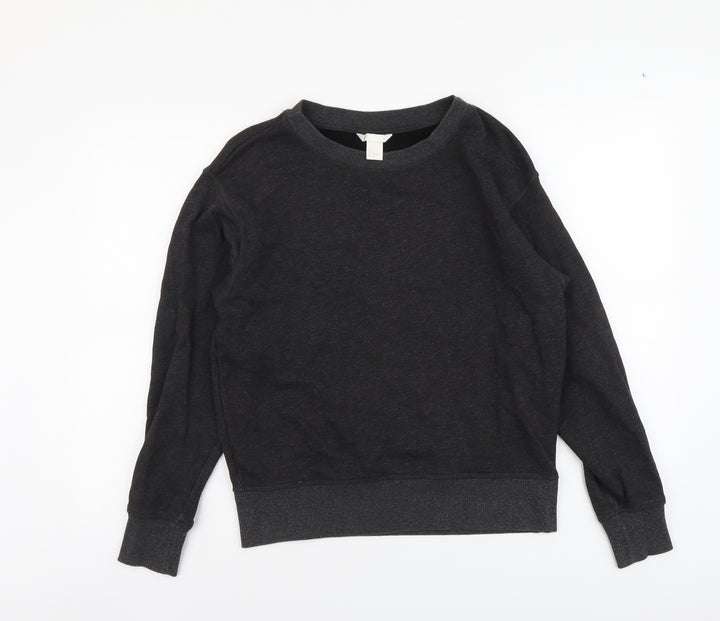 H&M Womens Grey Cotton Pullover Sweatshirt Size S Pullover