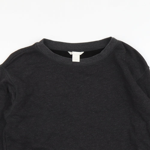 H&M Womens Grey Cotton Pullover Sweatshirt Size S Pullover