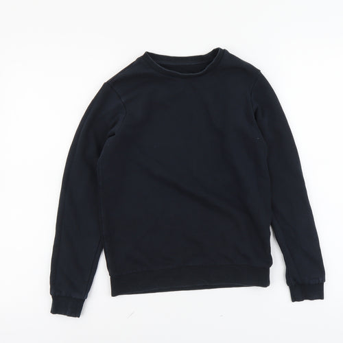 Marks and Spencer Boys Blue Cotton Pullover Sweatshirt Size 10-11 Years Pullover
