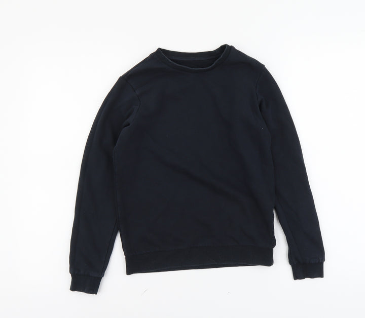 Marks and Spencer Boys Blue Cotton Pullover Sweatshirt Size 10-11 Years Pullover