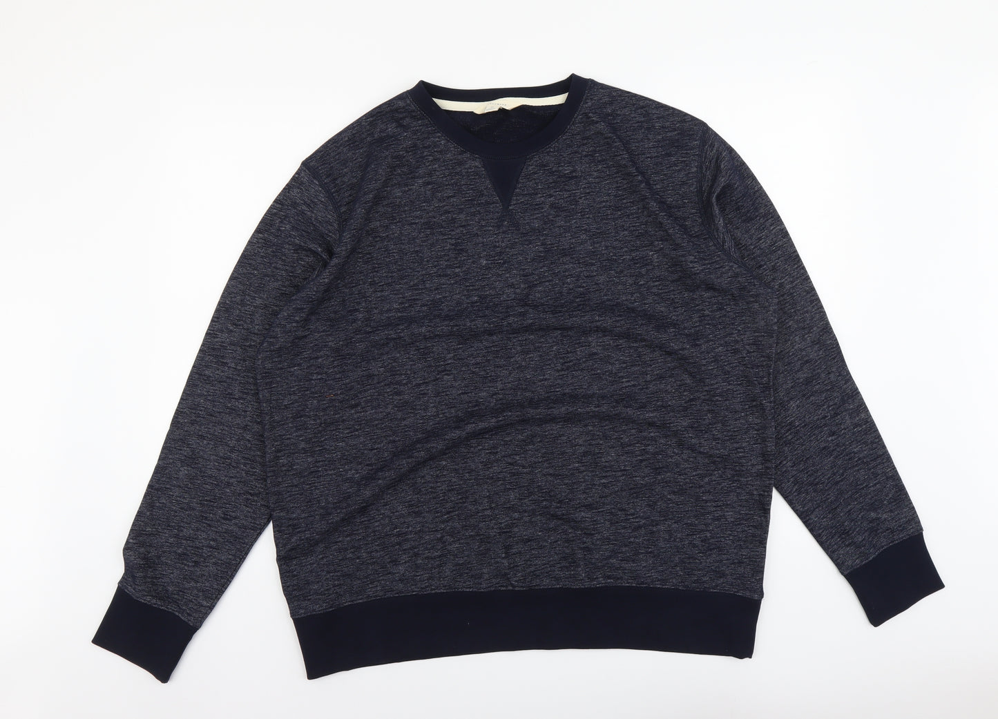 Marks and Spencer Mens Blue Cotton Pullover Sweatshirt Size XL