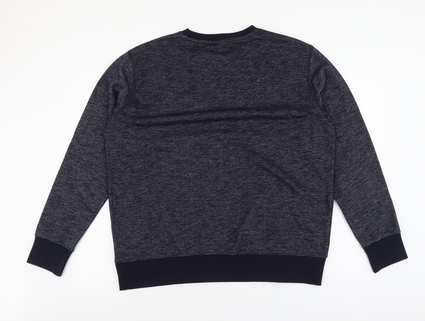 Marks and Spencer Mens Blue Cotton Pullover Sweatshirt Size XL