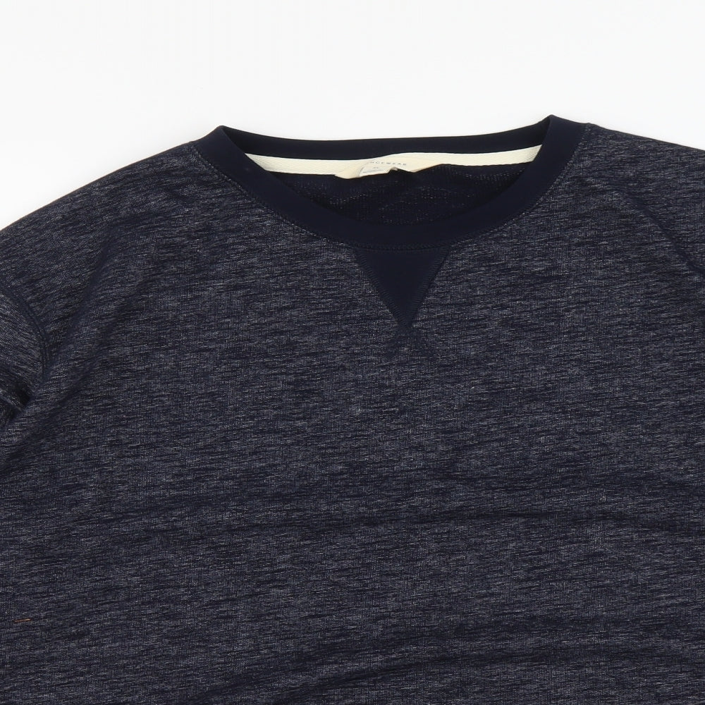 Marks and Spencer Mens Blue Cotton Pullover Sweatshirt Size XL