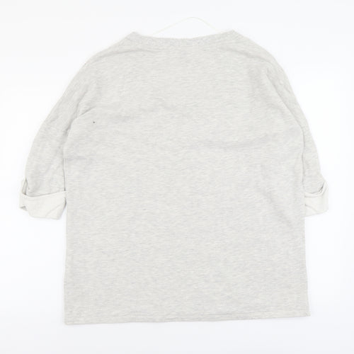Noisy may Womens Grey Cotton Pullover Sweatshirt Size L Pullover