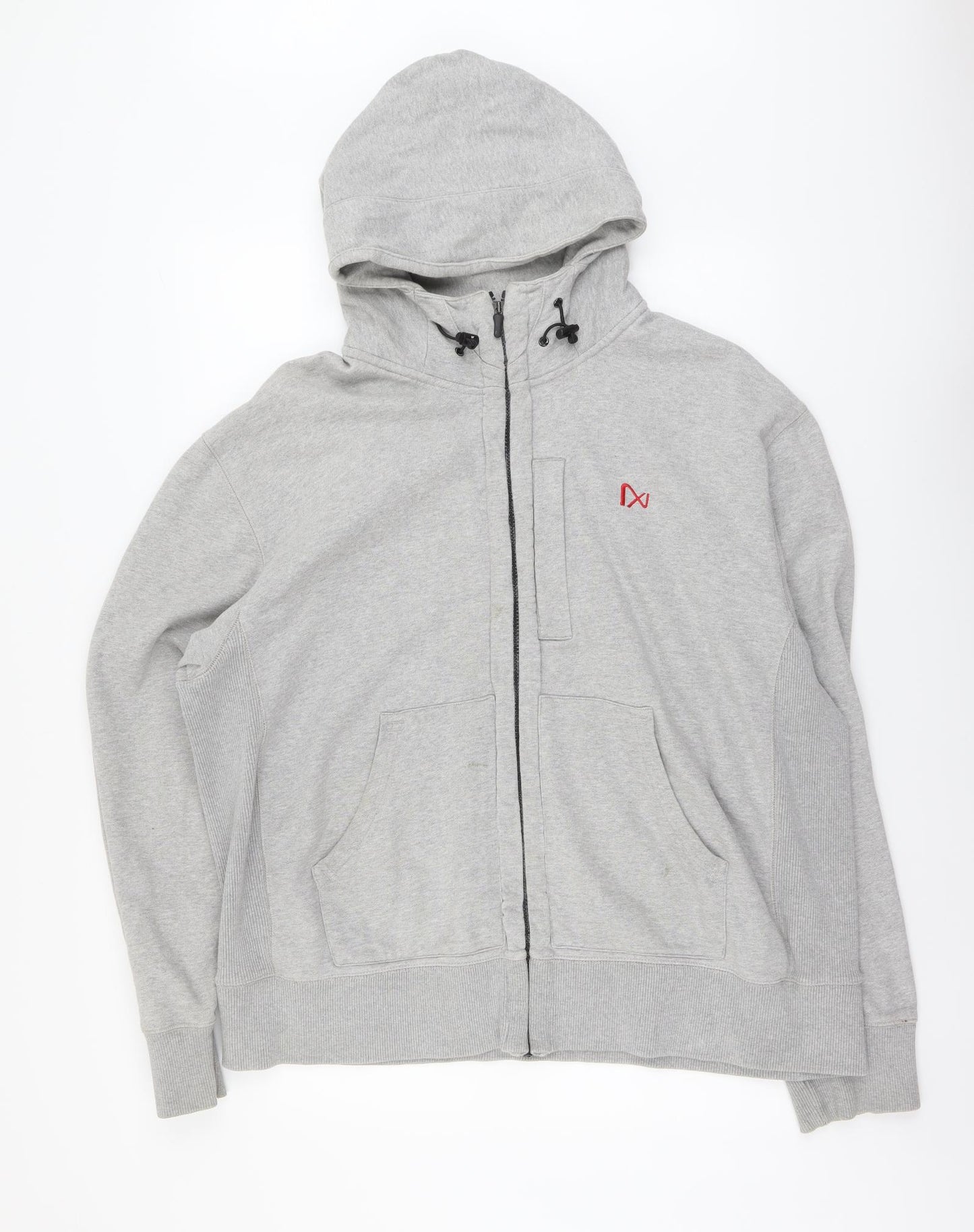 NEXT Mens Grey Cotton Full Zip Hoodie Size 2XL