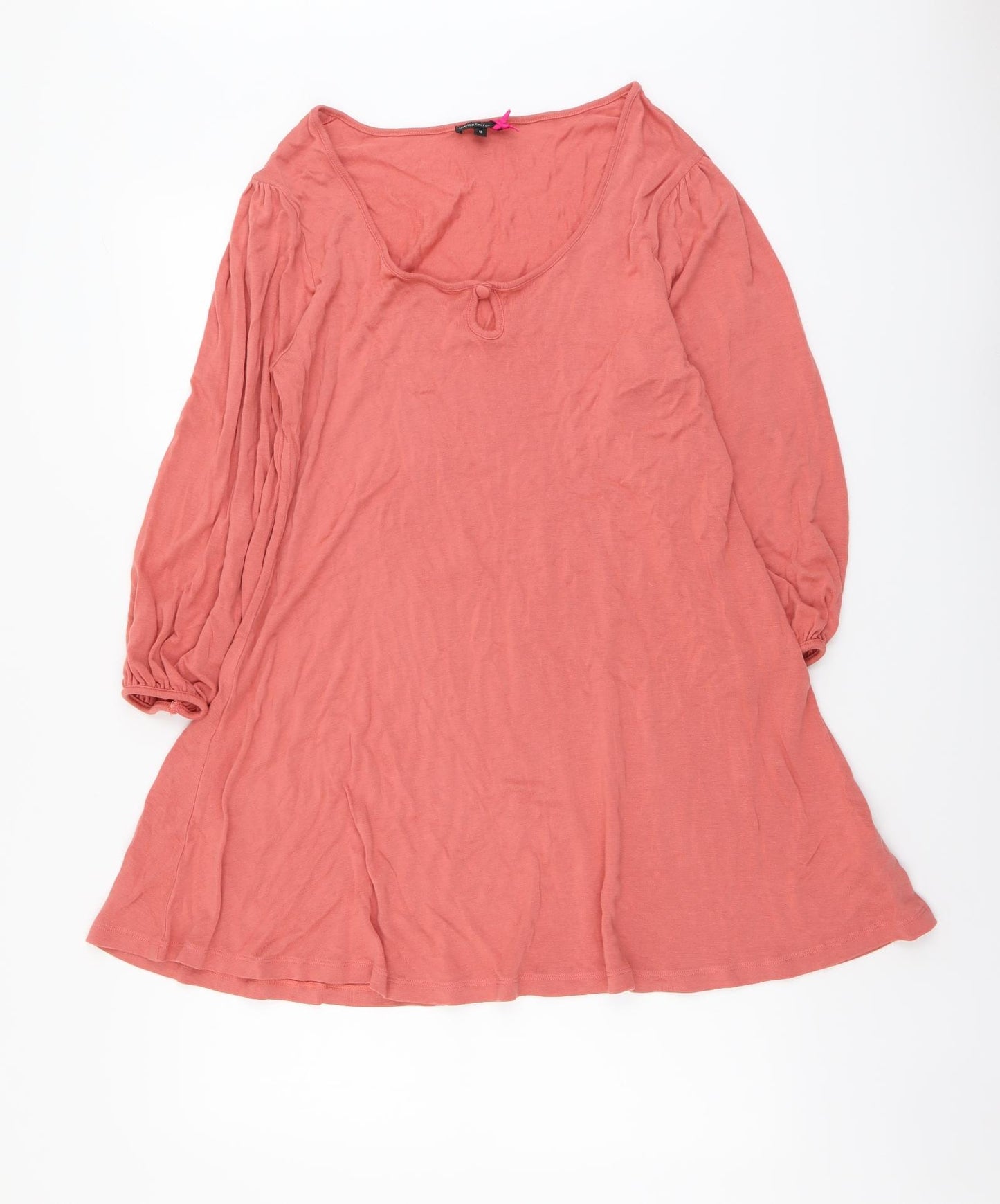 Marks and Spencer Womens Pink Viscose Basic T-Shirt Size 16 Scoop Neck
