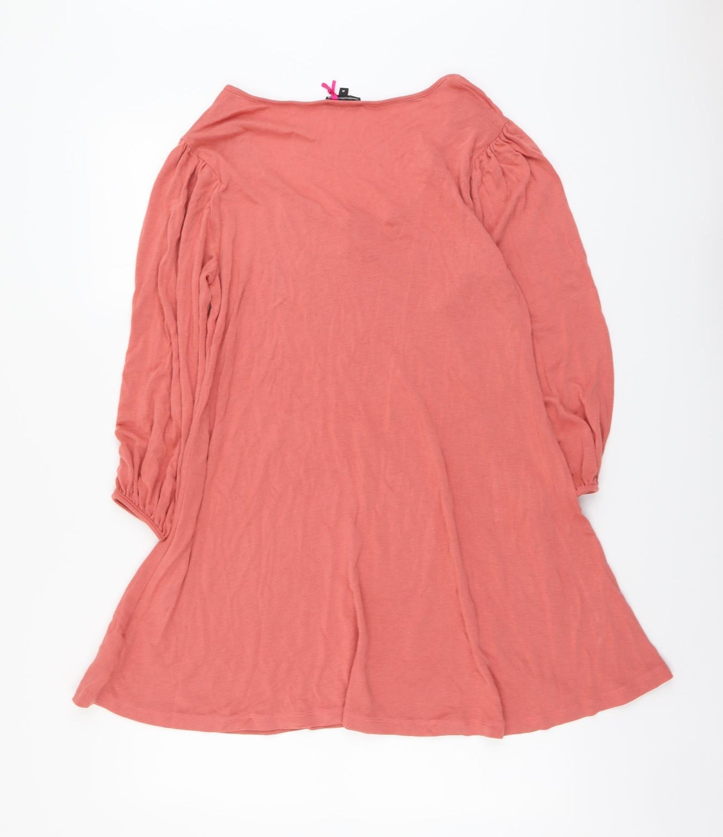 Marks and Spencer Womens Pink Viscose Basic T-Shirt Size 16 Scoop Neck