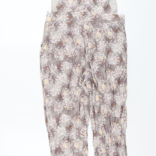 Topshop Womens Grey Geometric Polyester Jumpsuit One-Piece Size 8 Zip