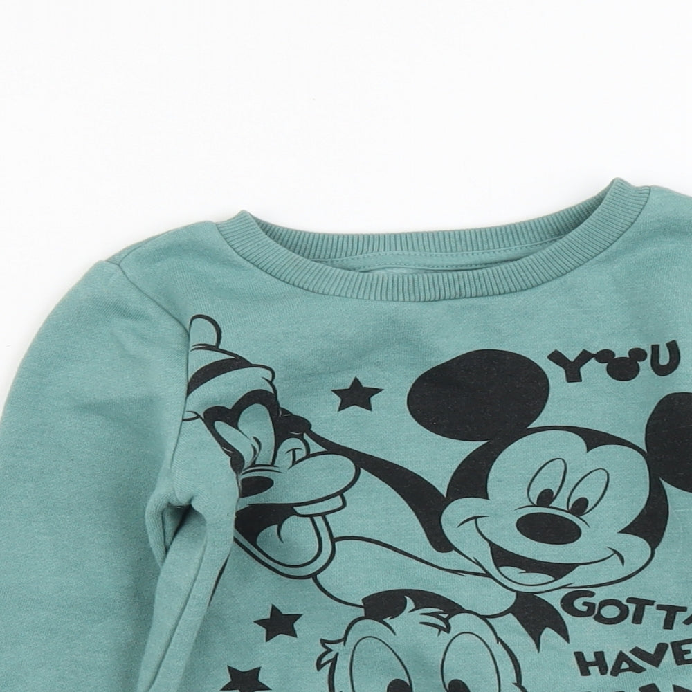 Primark Boys Green Cotton Pullover Sweatshirt Size 2-3 Years Pullover - Gotta have Fun