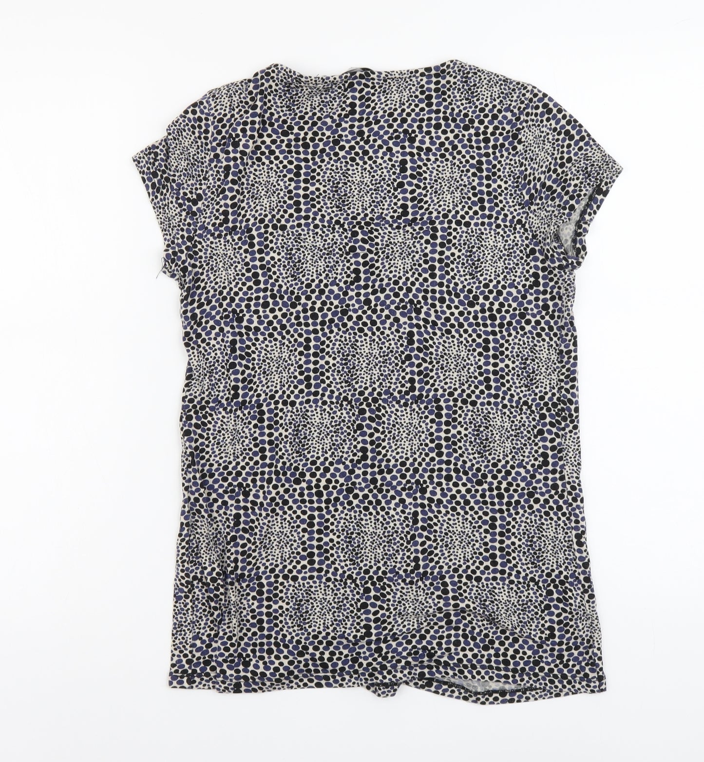 TU Womens Multicoloured Geometric Viscose Basic Blouse Size 12 Round Neck
