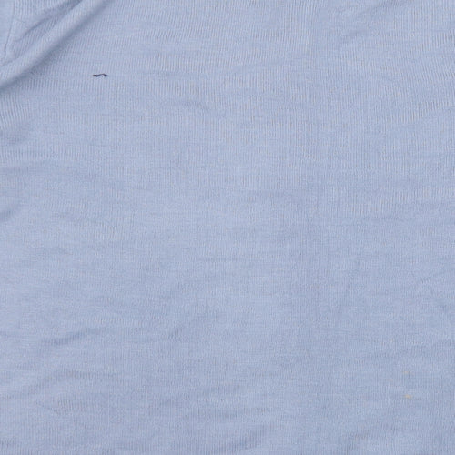 Slazenger Mens Blue Round Neck Acrylic Pullover Jumper Size M Long Sleeve