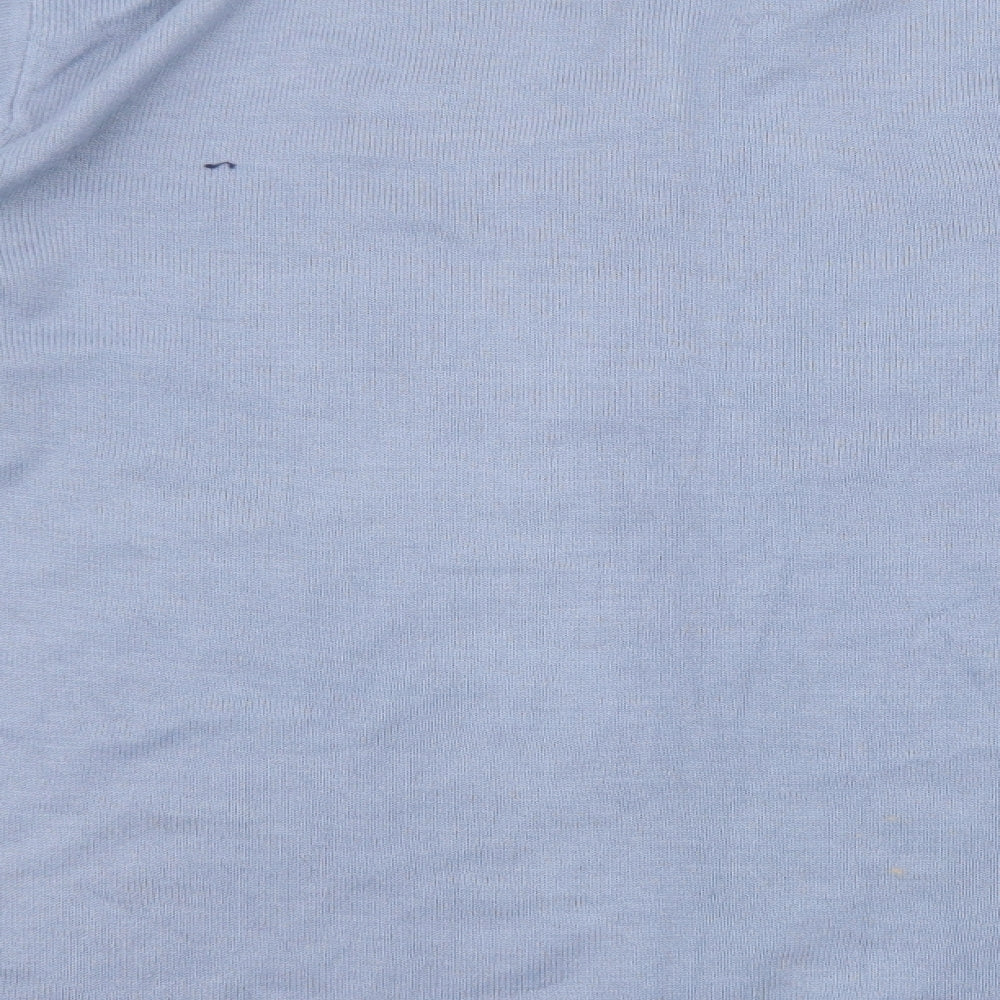 Slazenger Mens Blue Round Neck Acrylic Pullover Jumper Size M Long Sleeve