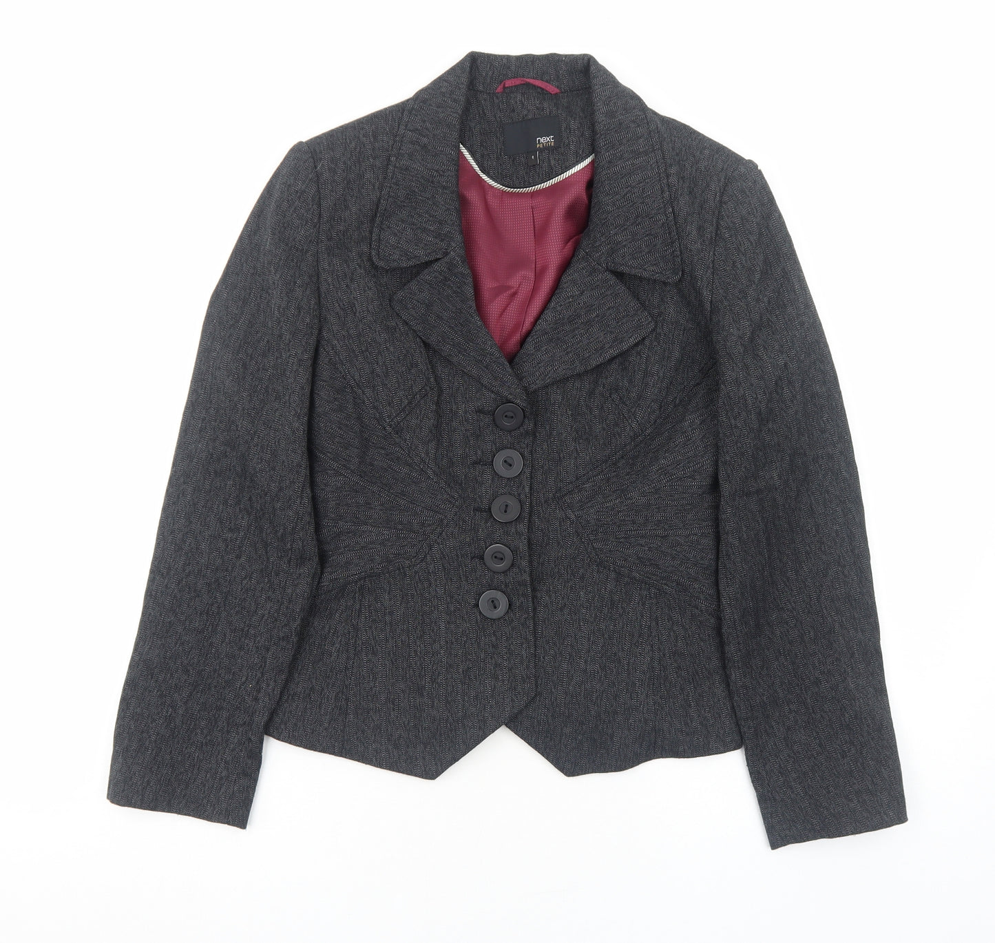 NEXT Womens Grey Cotton Jacket Blazer Size 8