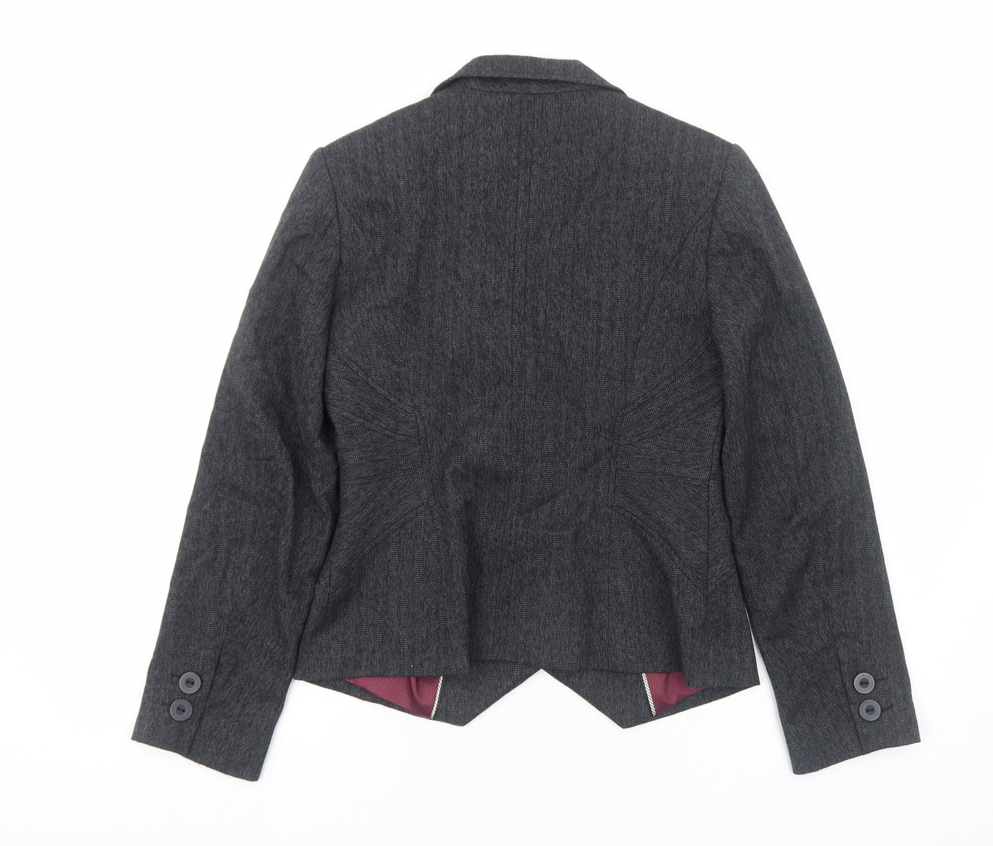 NEXT Womens Grey Cotton Jacket Blazer Size 8