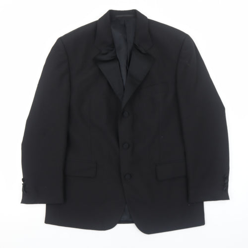 Youngs Mens Black Polyester Jacket Blazer Size L Regular